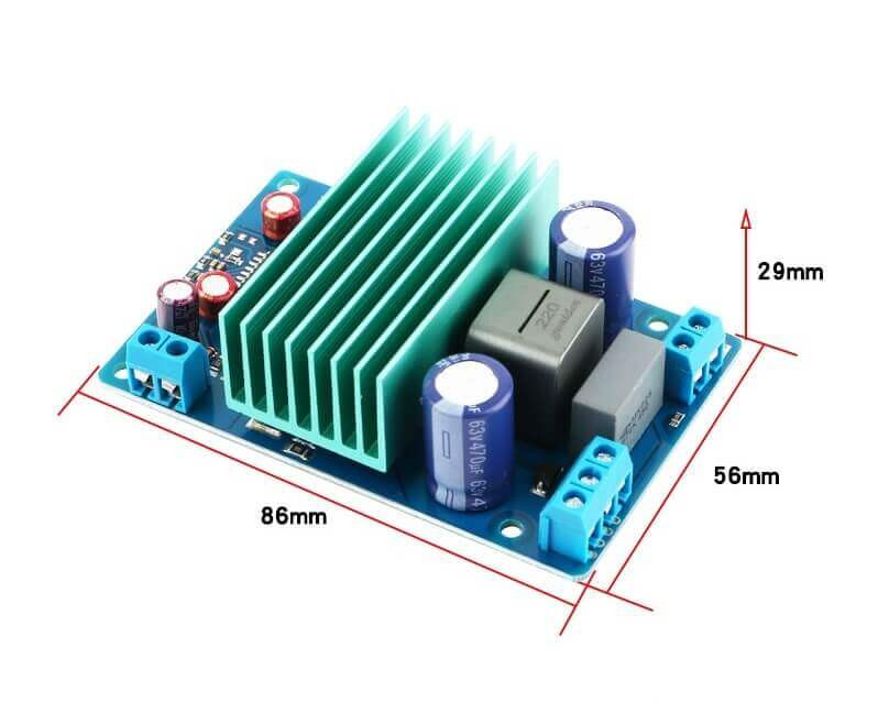 Плата цифрового усилителя мощности класса D IRS2092S 250W Плата цифрового усилителя мощности класса D IRS2092S 250W