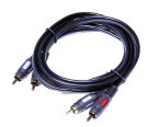 Кабель AV 2-2 RCA plastic -gold, ? -4 mm, 3.0 м